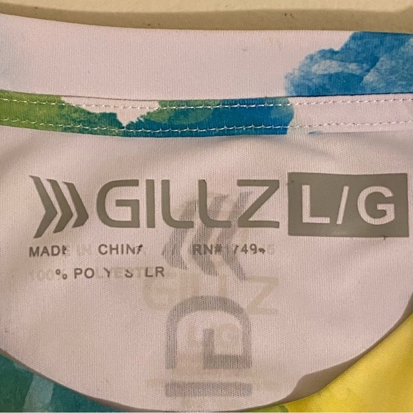 Gillz Men's Contender Performance UV Long Sleeve "Mahi" Blazing Yellow L - Picture 2 of 10